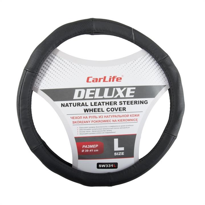 CarLife SW331L Steering wheel cover Delux L (39-41cm) black SW331L