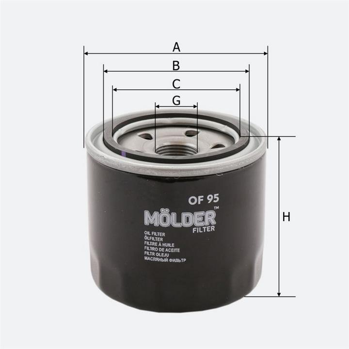 Molder OF95 Oil Filter OF95