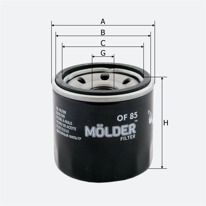 Molder OF85 Oil Filter OF85