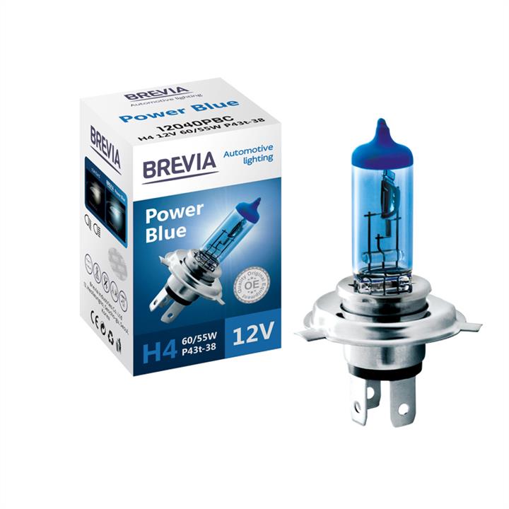 Brevia 12040PBC Halogen lamp Brevia Power Blue 12V H4 60/55W 12040PBC