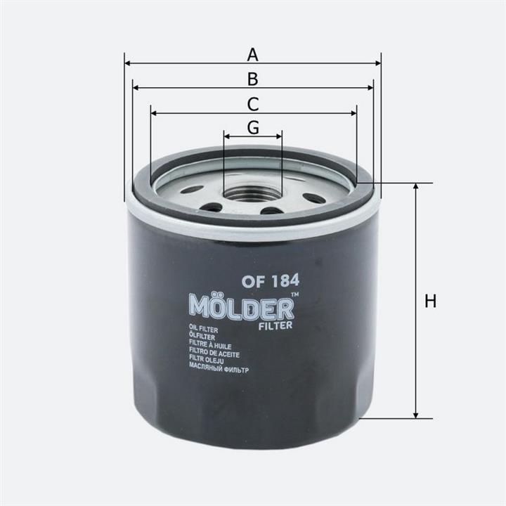 Molder OF184 Oil Filter OF184