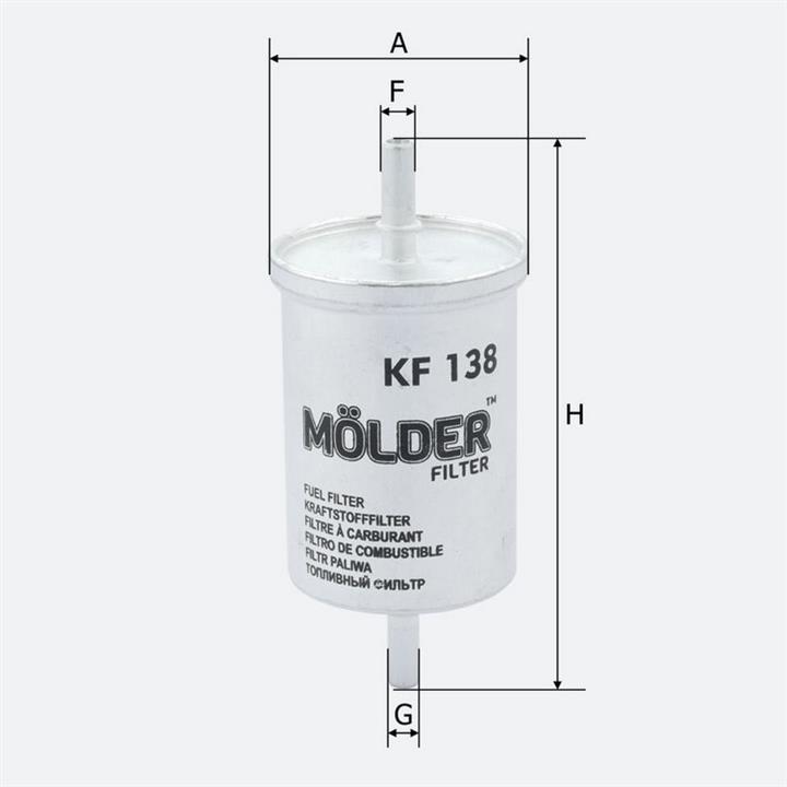 Molder KF138 Fuel filter KF138