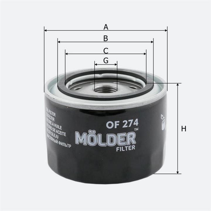 Molder OF274 Oil Filter OF274
