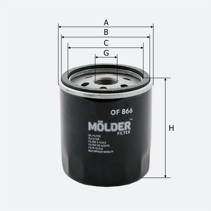 Molder OF866 Oil Filter OF866
