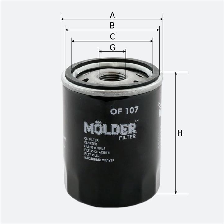 Molder OF107 Oil Filter OF107