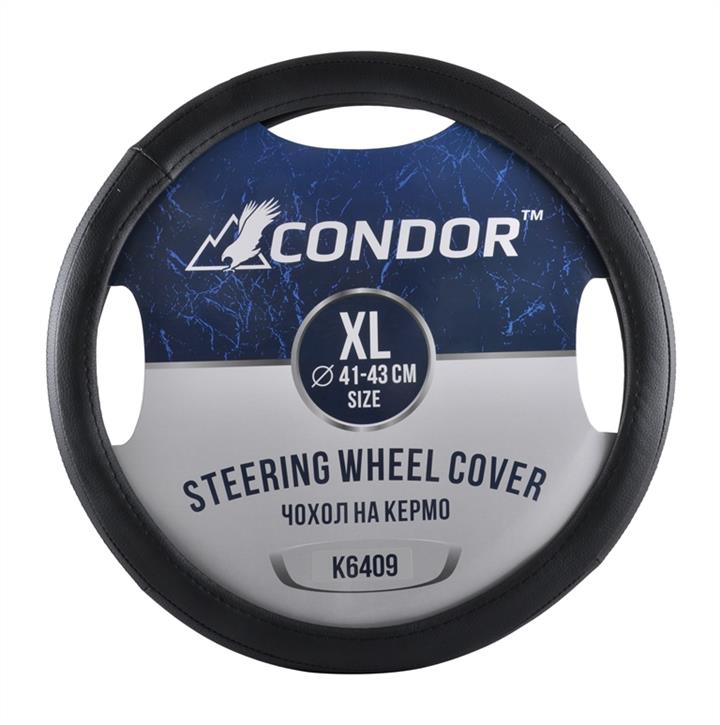 Condor K6409 Steering wheel cover XL (41-43cm) black K6409