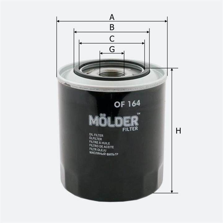 Molder OF164 Oil Filter OF164