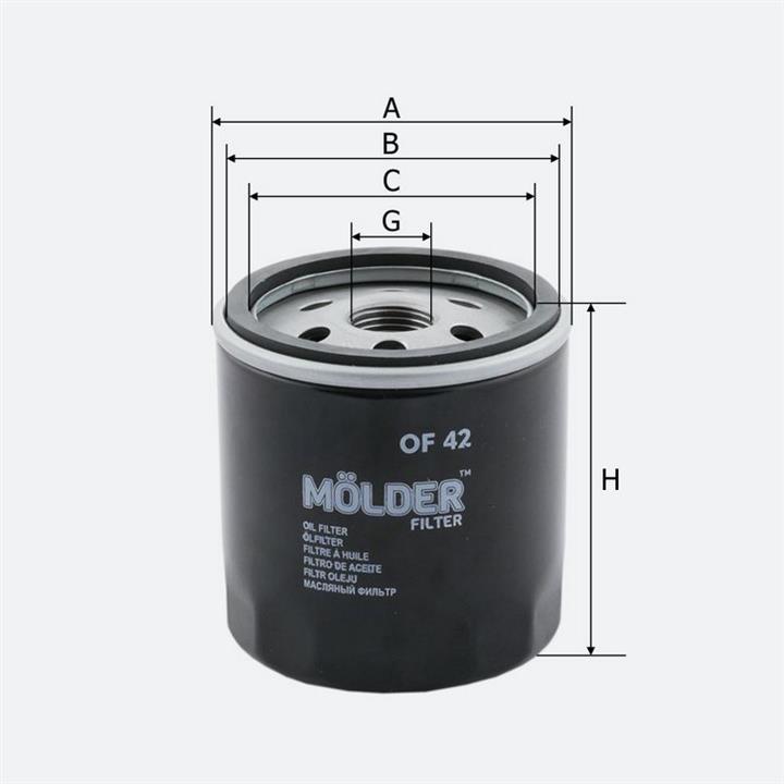 Molder OF42 Oil Filter OF42