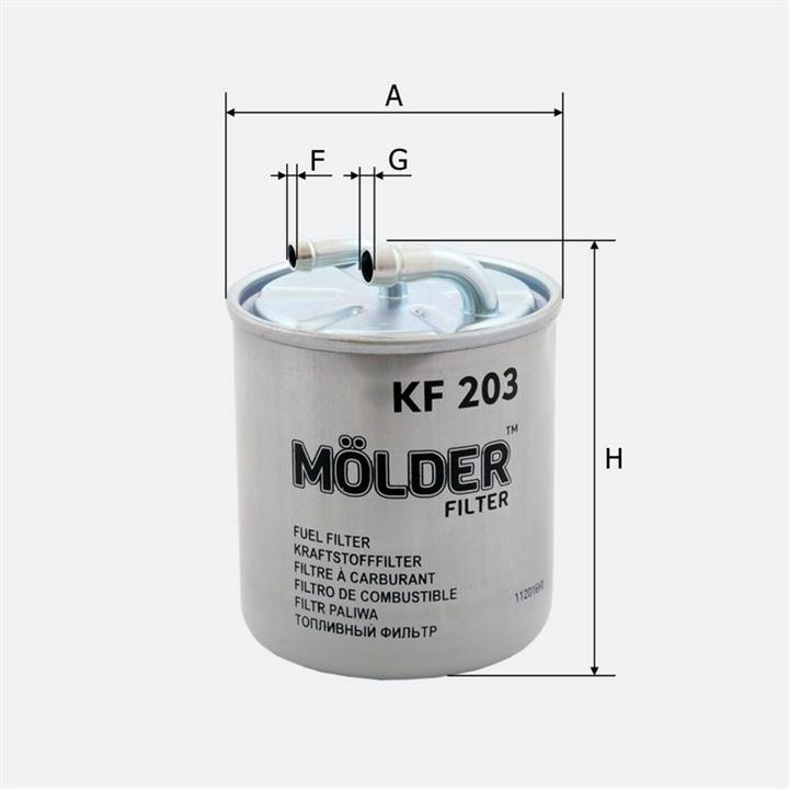 Molder KF203 Fuel filter KF203