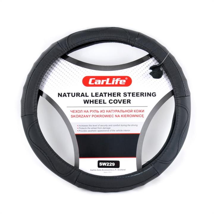 CarLife SW229S Steering wheel cover s (35-37cm) black SW229S