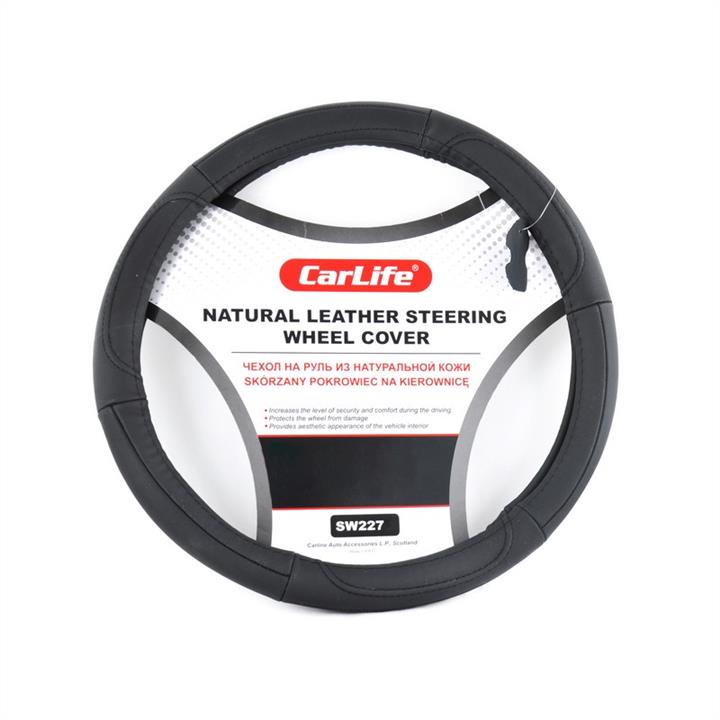 CarLife SW227XL Steering wheel cover XL (41-43cm) black SW227XL