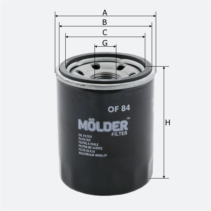 Molder OF84 Oil Filter OF84