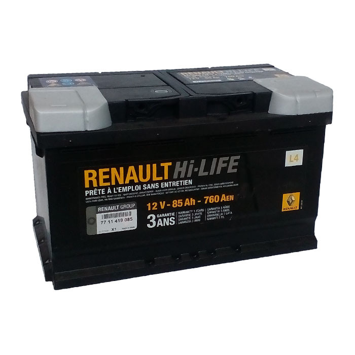 Renault 77 11 419 085 Battery Renault 12V 85AH 760A(EN) R+ 7711419085