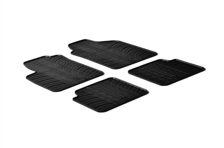 GledRing 0133 Interior mats GledRing rubber black for Fiat 500 (2007-2012) 0133