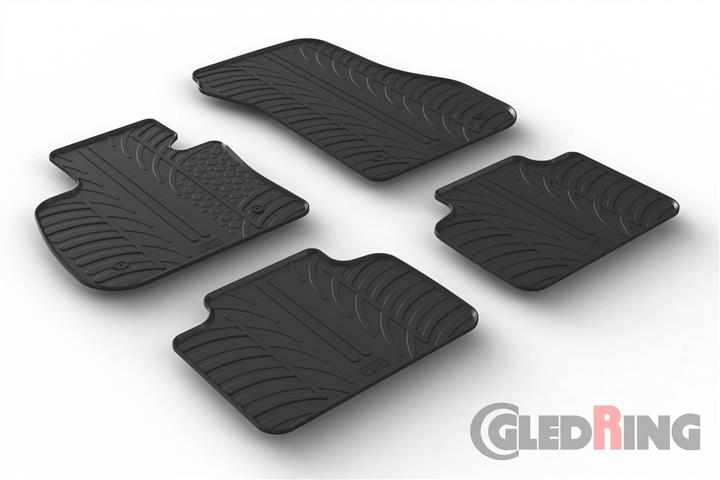 GledRing 0345 Interior mats GledRing rubber black for BMW 2-series/2-series active tourer, set 0345