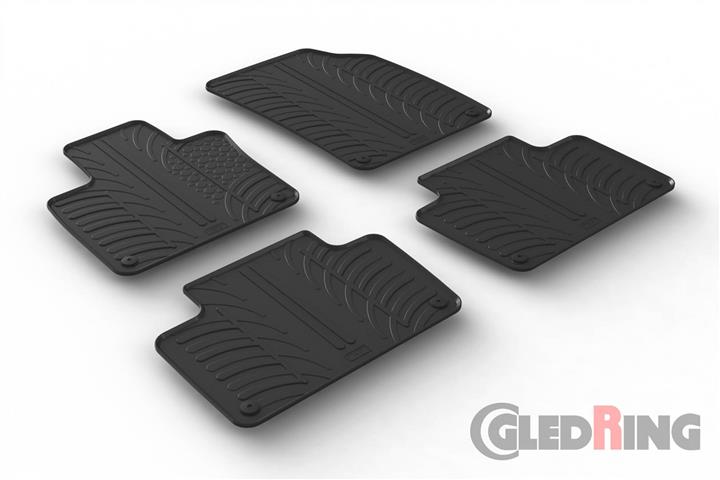 GledRing 0388 Interior mats GledRing rubber black for Volvo Xc90 (2015-), set 0388