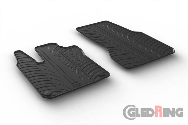 GledRing 0461 Interior mats GledRing rubber black for Smart Fortwo (2014-), set 0461