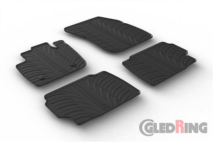GledRing 0551 Interior mats GledRing rubber black for Ford Mondeo (2014-), set 0551