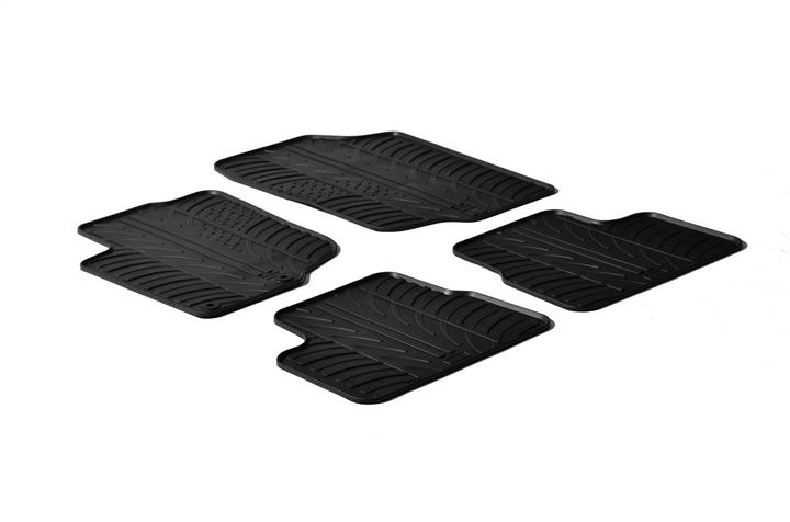 GledRing 0151 Interior mats GledRing rubber black for Peugeot 207 (2006-2014), set 0151