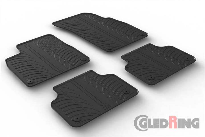 GledRing 0251 Interior mats GledRing rubber black for Audi Q7 (2015-), set 0251