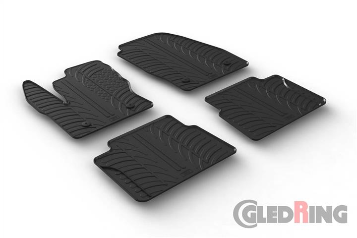 GledRing 0275 Interior mats GledRing rubber black for Ford Tourneo connect (2014-), set 0275