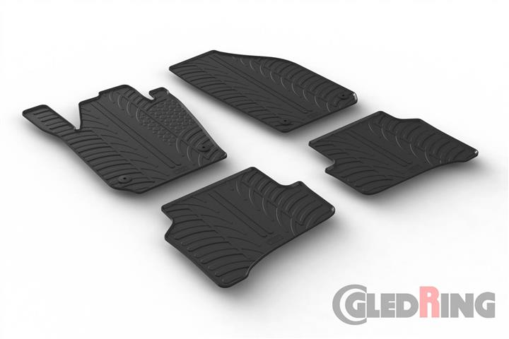 GledRing 0473 Interior mats GledRing rubber black for Skoda Fabia (2014-), set 0473