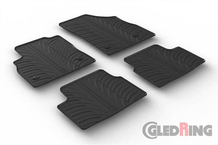 GledRing 0094 Interior mats GledRing rubber black for Opel Astra k (2016-), set 0094
