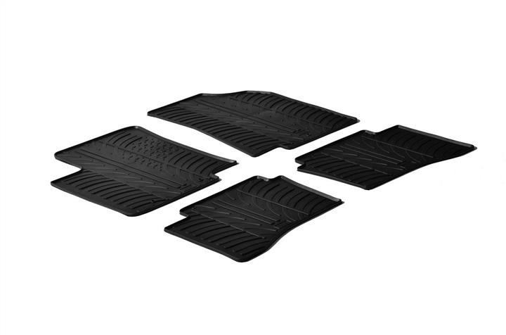 GledRing 0236 Interior mats GledRing rubber black for KIA Rio (2011-2016), set 0236