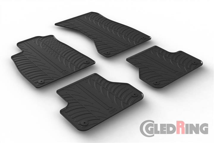GledRing 0252 Interior mats GledRing rubber black for Audi A4 (2015-), set 0252