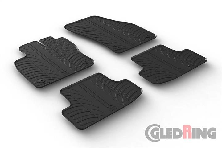 GledRing 0255 Interior mats GledRing rubber black for Audi Q2 (2016-), set 0255