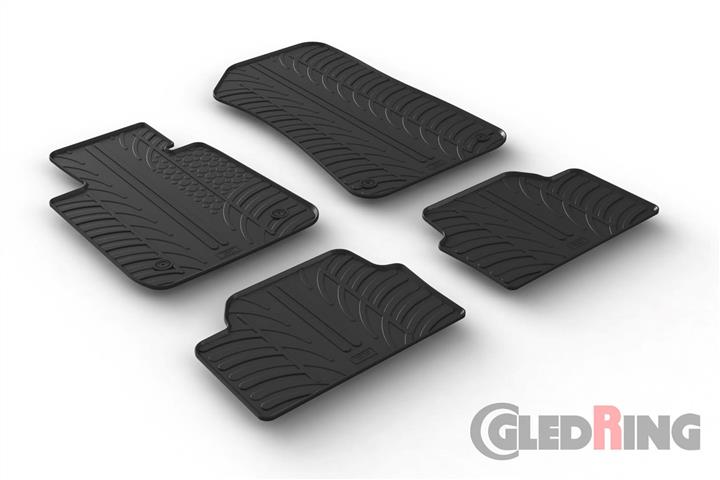 GledRing 0356 Interior mats GledRing rubber black for BMW 1-series (2004-2011), set 0356