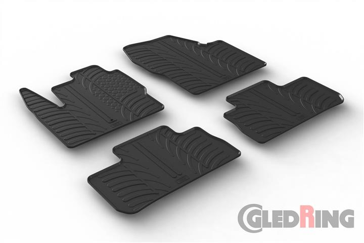 GledRing 0520 Interior mats GledRing rubber black for Land Rover Freelander (2007-2014), set 0520