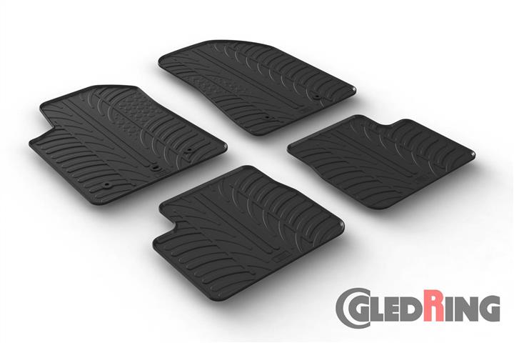 GledRing 0566 Interior mats GledRing rubber black for Alfa Romeo Giulietta (2010-), set 0566