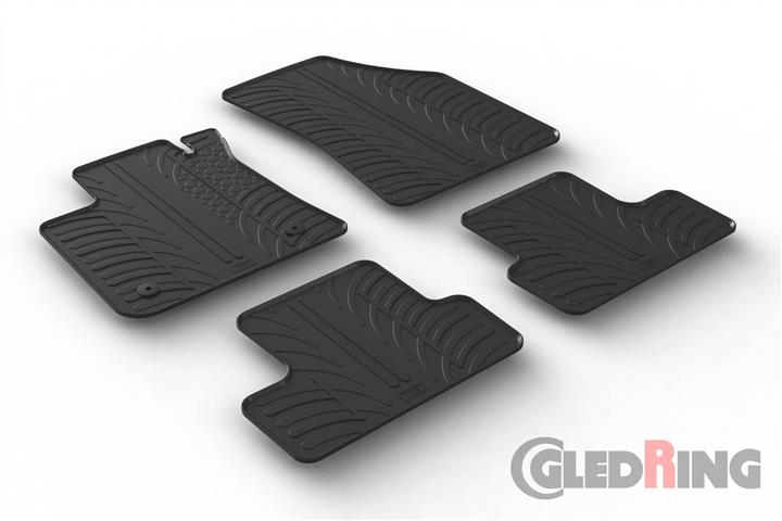 GledRing 0057 Interior mats GledRing rubber black for Renault Megane (2016-), set 0057