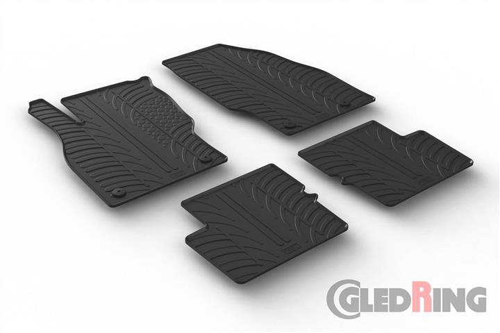 GledRing 0092 Interior mats GledRing rubber black for Opel Corsa e/Corsa e, set 0092