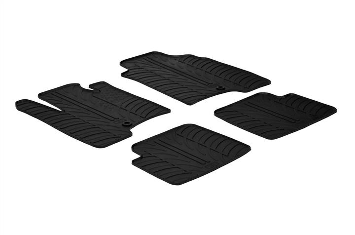 GledRing 0144 Interior mats GledRing rubber black for Fiat Panda (2012-2014), set 0144