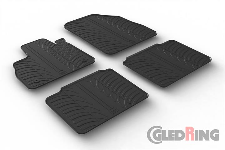 GledRing 0055 Interior mats GledRing rubber black for Renault Espace (2015-), set 0055