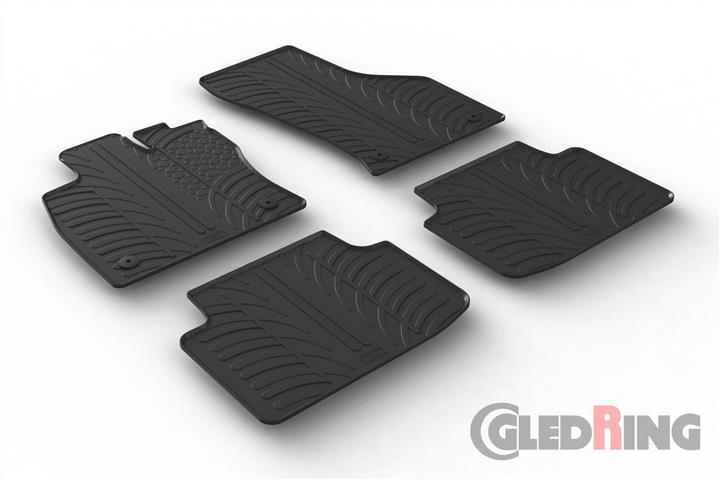 GledRing 0077 Interior mats GledRing rubber black for Volkswagen Passat (2014-), set 0077