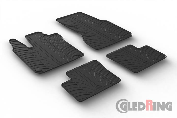 GledRing 0462 Interior mats GledRing rubber black for Smart Forfour (2014-), set 0462