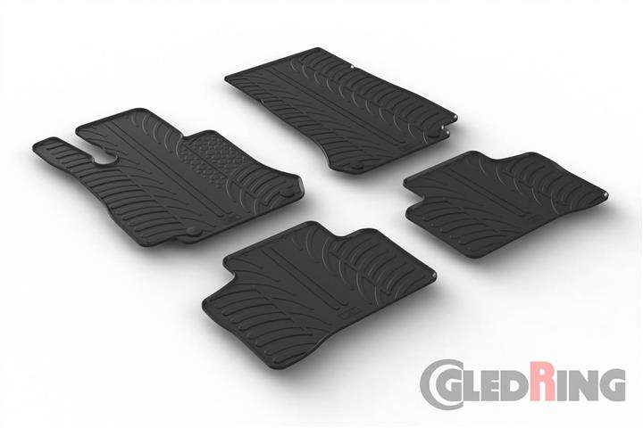 GledRing 0504 Interior mats GledRing rubber black for Mercedes Glc-class (2015-), set 0504