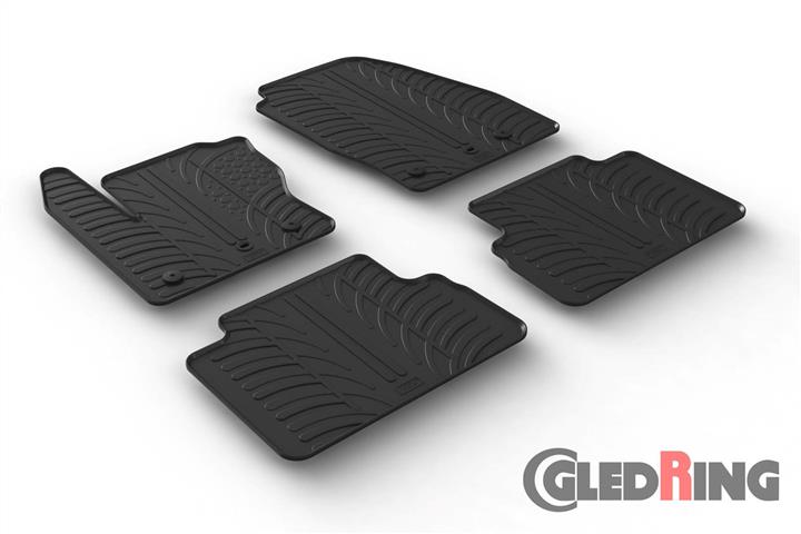 GledRing 0554 Interior mats GledRing rubber black for Ford C-max (2010-), set 0554