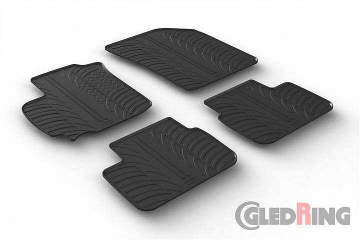 GledRing 0627 Interior mats GledRing rubber black for Suzuki Swift (2010-2017), set 0627