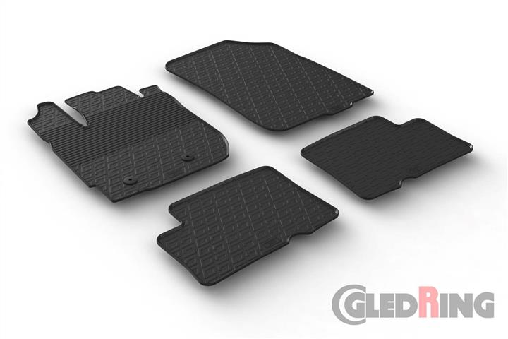 GledRing 0178 Interior mats GledRing rubber black for Renault Duster (2015-2017), set 0178