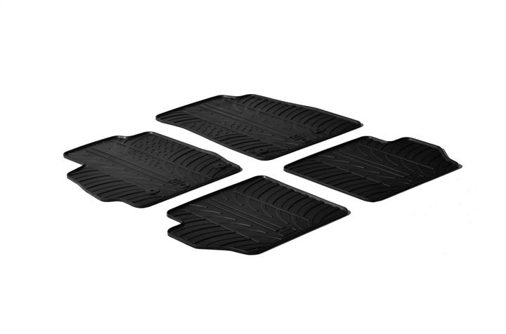 GledRing 0210 Interior mats GledRing rubber black for Mazda 2 (2007-2014), set 0210