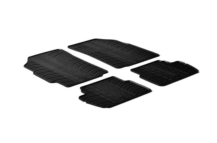 GledRing 0185 Interior mats GledRing rubber black for Chevrolet Spark (2009-2015), set 0185