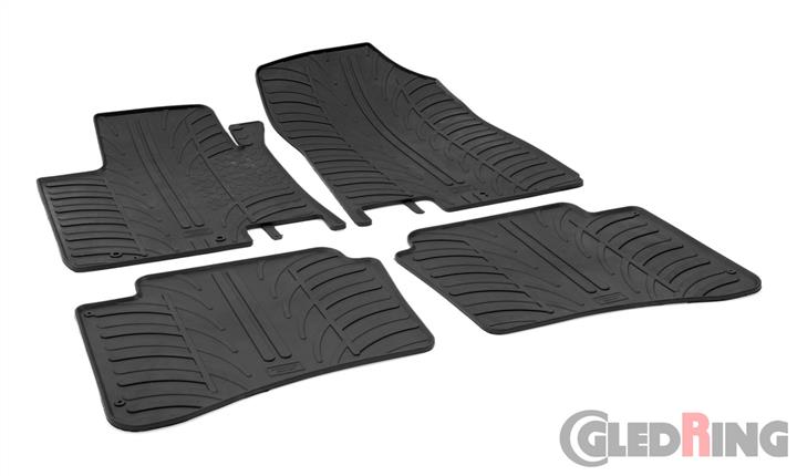 GledRing 0204 Interior mats GledRing rubber black for Hyundai I20 (2014-), set 0204