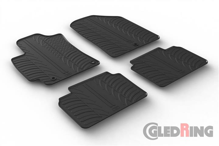 GledRing 0207 Interior mats GledRing rubber black for Hyundai Elantra (2016-), set 0207