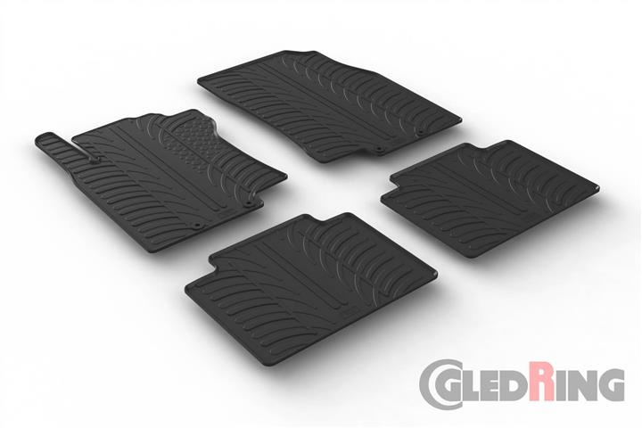 GledRing 0297 Interior mats GledRing rubber black for Nissan X-trail (2014-), set 0297
