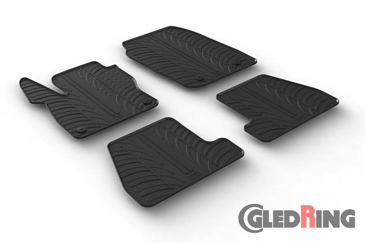 GledRing 0553 Interior mats GledRing rubber black for Ford Focus (2015-2018), set 0553