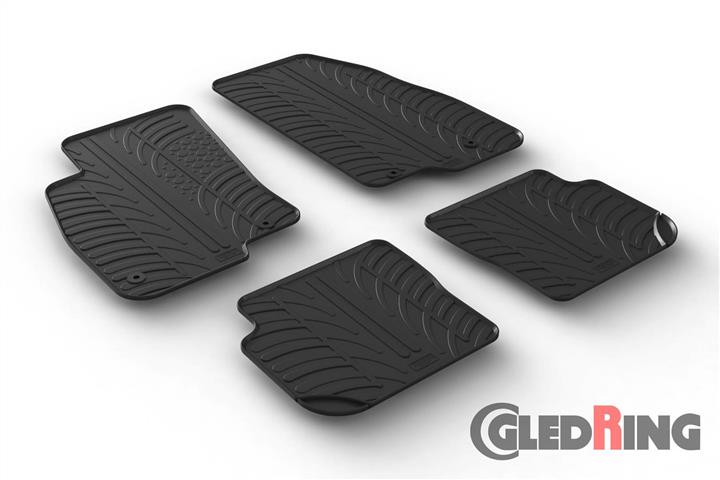 GledRing 0149 Interior mats GledRing rubber black for Fiat Punto (2012-), set 0149